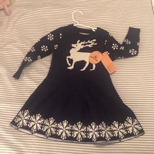 NTW Navy and White Girls Dress, 2-3T